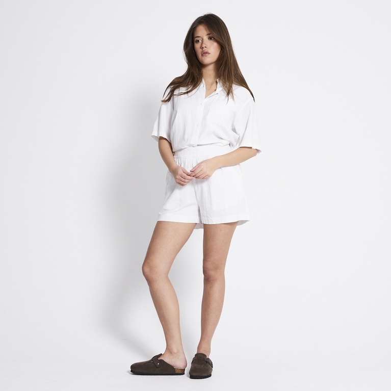 Linen blend shorts "Daisy" White